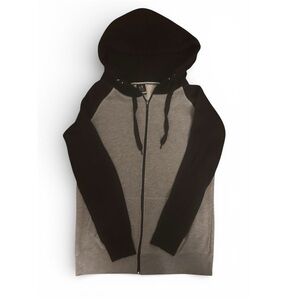 Men's Black and Gray Hoodie Sweater